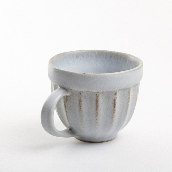 Taza de ceramica Azul artesanal