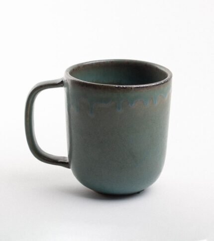 Taza ceramica artesanal antracita