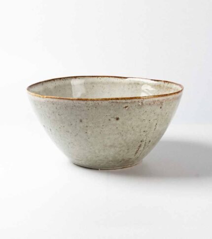 Ensaladera ceramica Beis Jaspeado