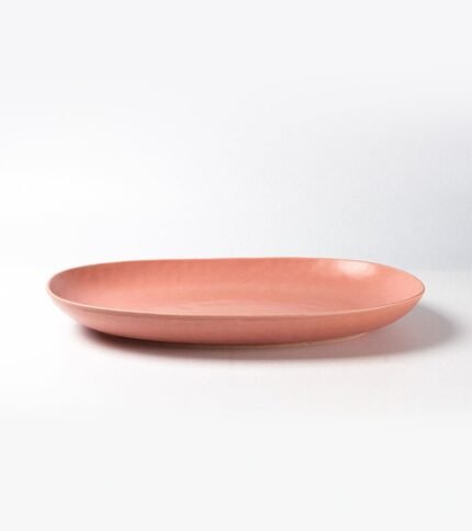 Fuente de ceramica rosa