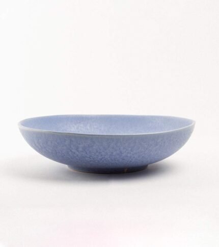 Plato de ceramica hondo azul
