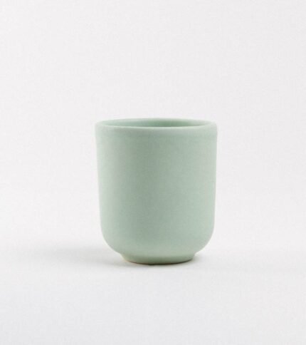 Vaso de cerámica verde menta