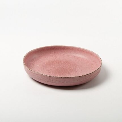 Plato hondo rosa rustico Terracota